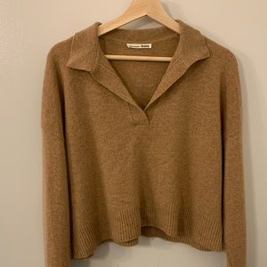 Reformation Cashmere Polo Sweater